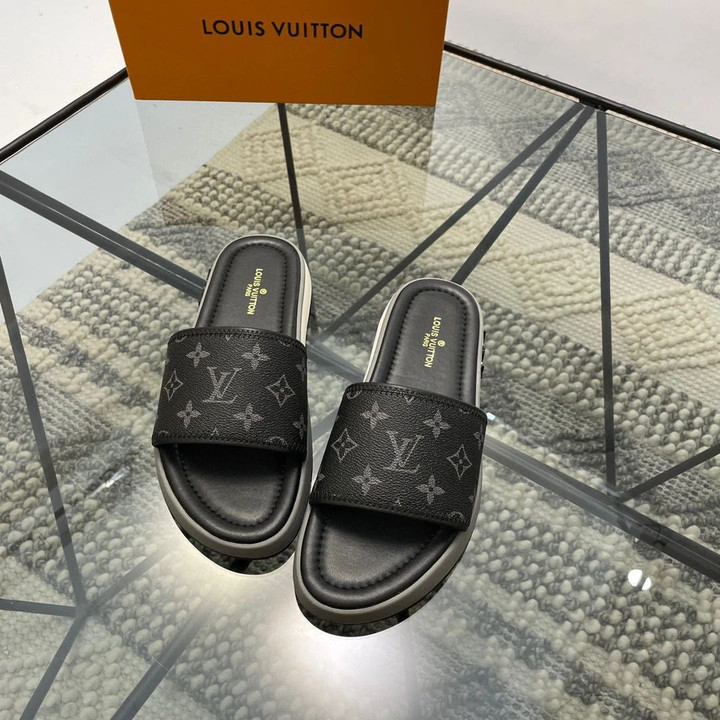 Louis Vuitton Waterfront Mule Slides In All Black