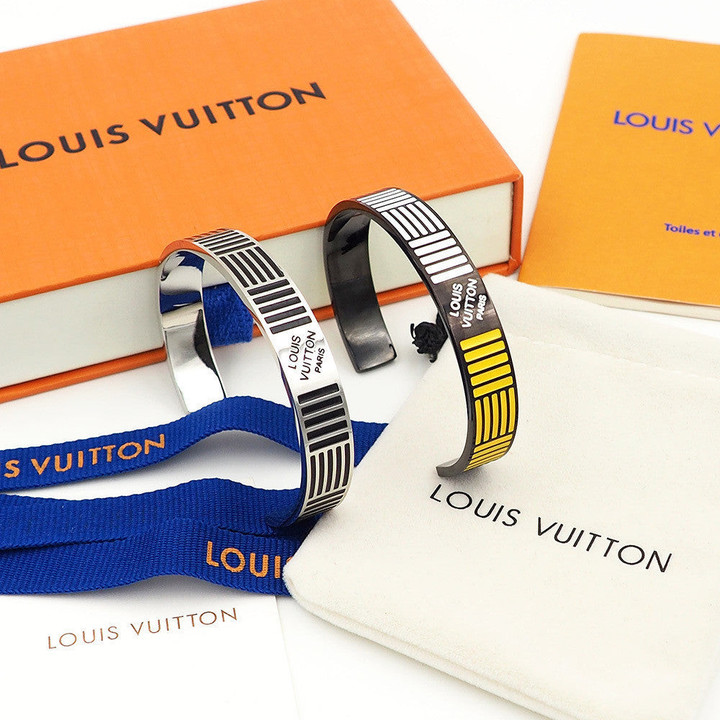 Louis Vuitton Damier Bracelet In Black And Blue