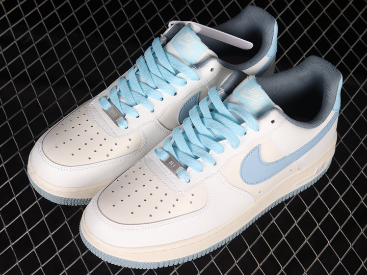 Nike Air Force 1 Flyleather Earth Day White Pink Blue Shoes Sneakers