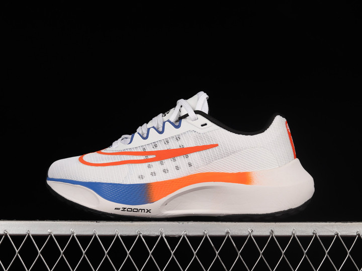 Nike Zoom Fly 5 White Orange Blue Shoes Sneakers, Men