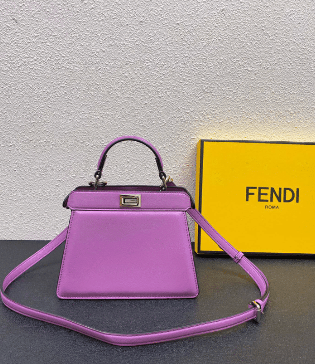 Fendi Peekaboo ISeeU Petite Bag Leather In Pink