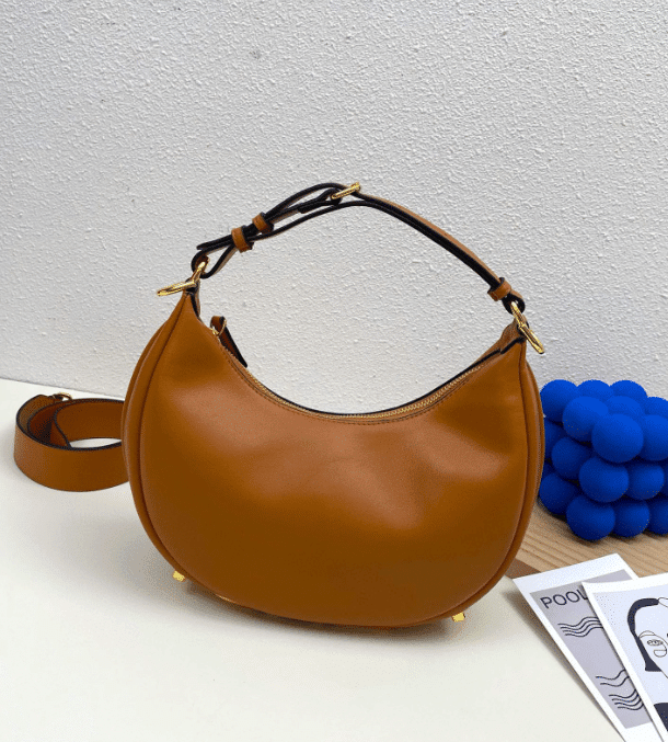Fendi Fendigraphy Small Wrist Bag Calfskin In Brown