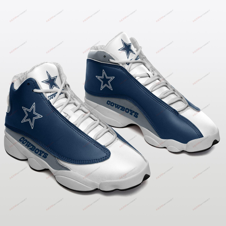 Dallas Football Team White Navy Air Jordan 13 Sneakers Sport Shoes
