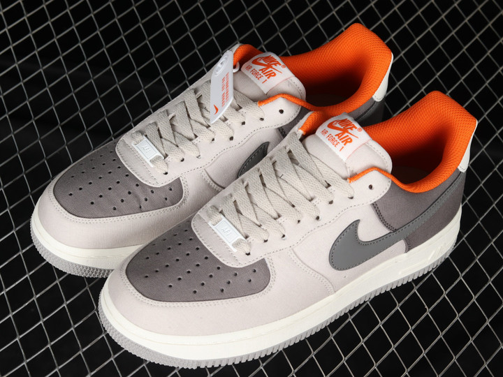 Nike Air Force 1 07 Low Linen Orange White Shoes Sneakers