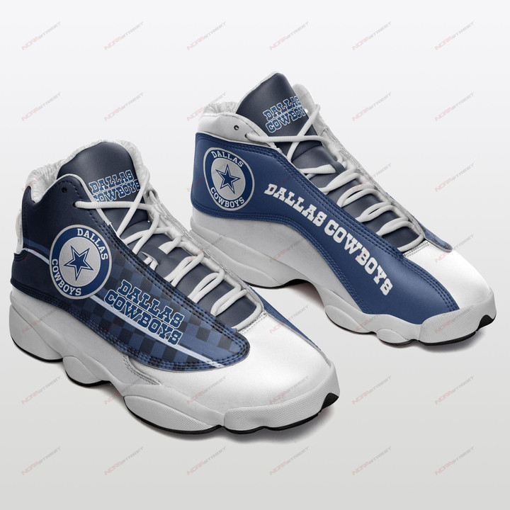 Dallas Football Team Plaid Air Jordan 13 Sneakers Shoes