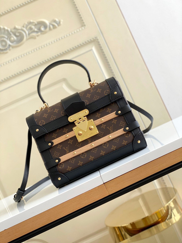 Louis Vuitton Trianon Small Handbag Canvas In Brown/Beige