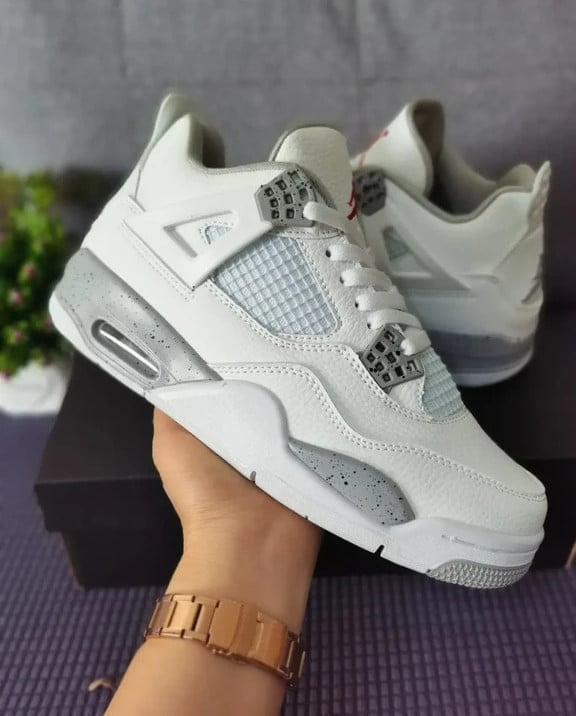 Nike Air Jordan 4 Retro White Oreo Sneakers Shoes