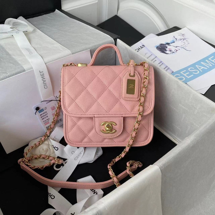 Chanel 22K Mini Flap Bag In Pink