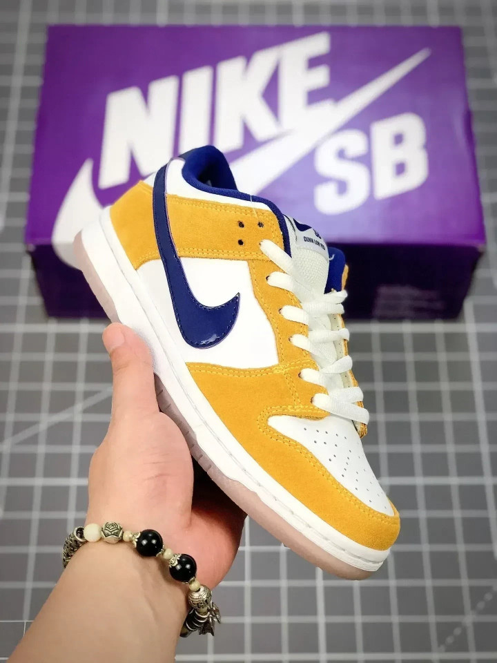 Nike Sb Dunk Low Pro Orange Lakers Purple Gold Sneakers Shoes