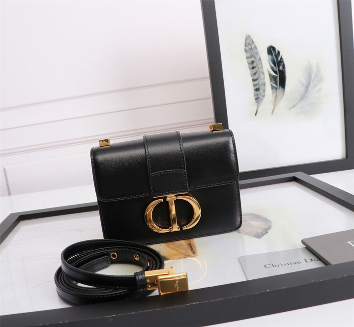Christian Dior Micro 30 Montaigne Bag Smooth Calfskin In Black