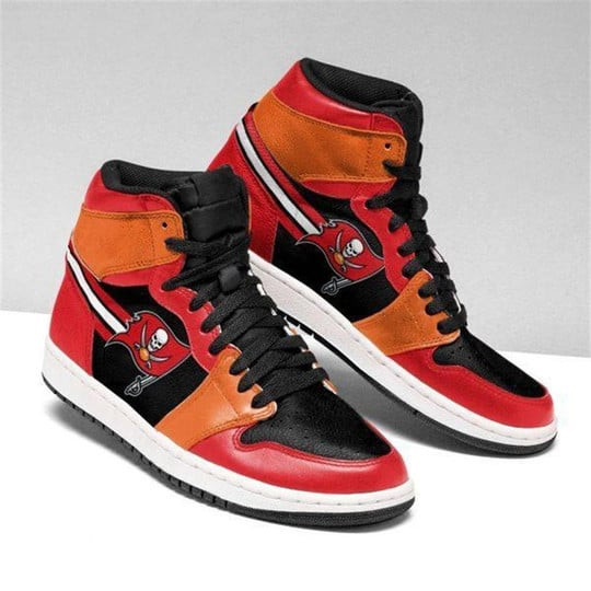 TB Buccaneer Air Jordan 1 Shoes Sneakers In Red And Orange