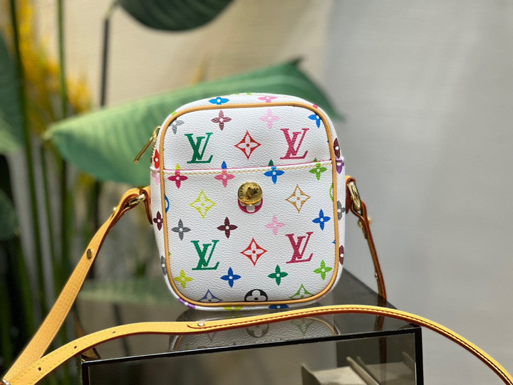Louis Vuitton Rift Camera Bag Multicolor Monogram In White