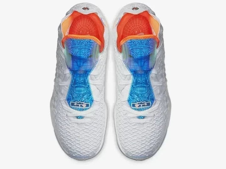 Nike Lebron Xvii Lbj17 White Orange Sneakers Shoes