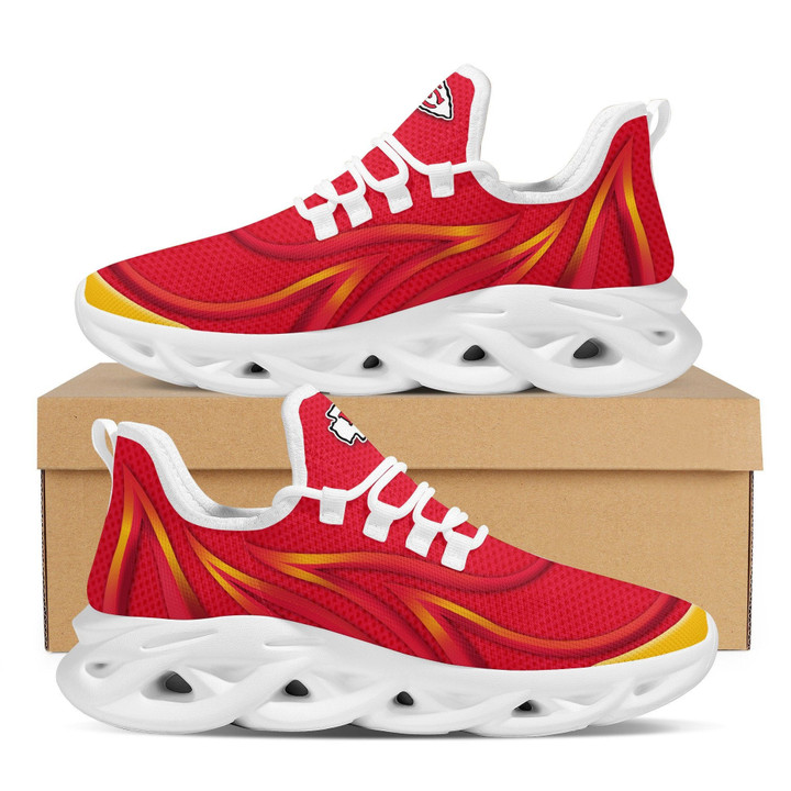 KC. Chief Neon Flames Design Pattern 3D Max Soul Sneaker Shoes