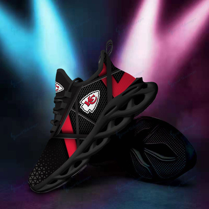 KC. Chief Logo Pattern 3D Max Soul Sneaker Shoes In Black