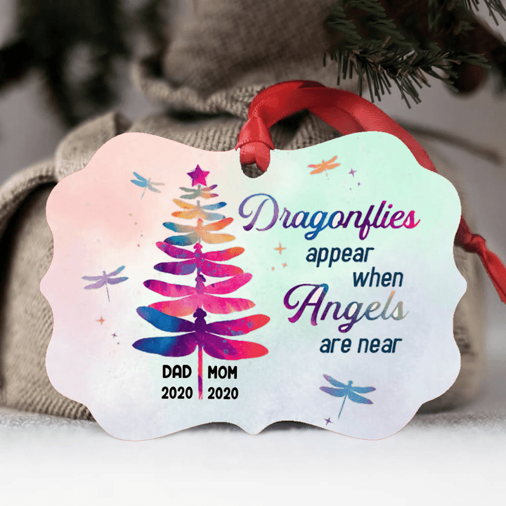 Dragonflies Christmas Customized Memorial Personalized Ornament OR0057