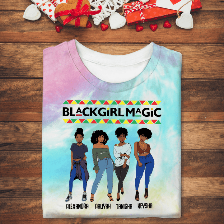Black Girl Magic Tie Dye Shirt Sweatshirt Hoodie AP623