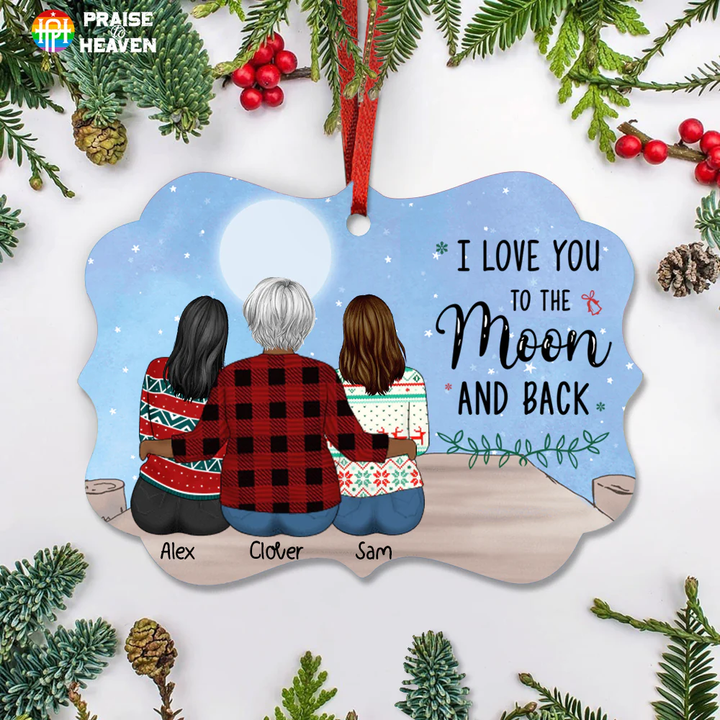 I Love You To The Moon And Back Personalized Ornament OR0097