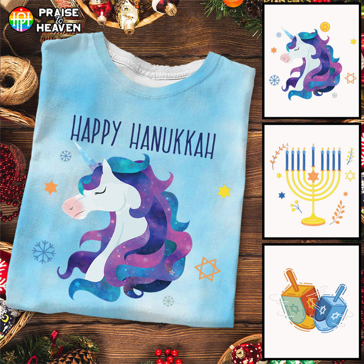 Happy Hanukkah Personalized Shirt Sweatshirt Hoodie AP452