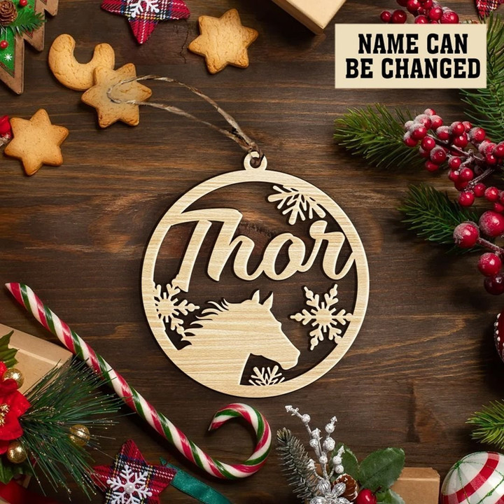 Customized Horse's Name Christmas Ornament