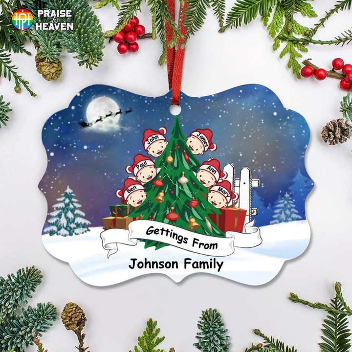 Family Gathering Together Personalized Christmas Ornament OR0249
