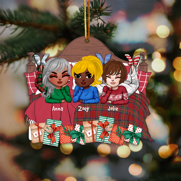 Soul Sisters Animated Girl Doll Cut Shape Christmas Ornament OR0294