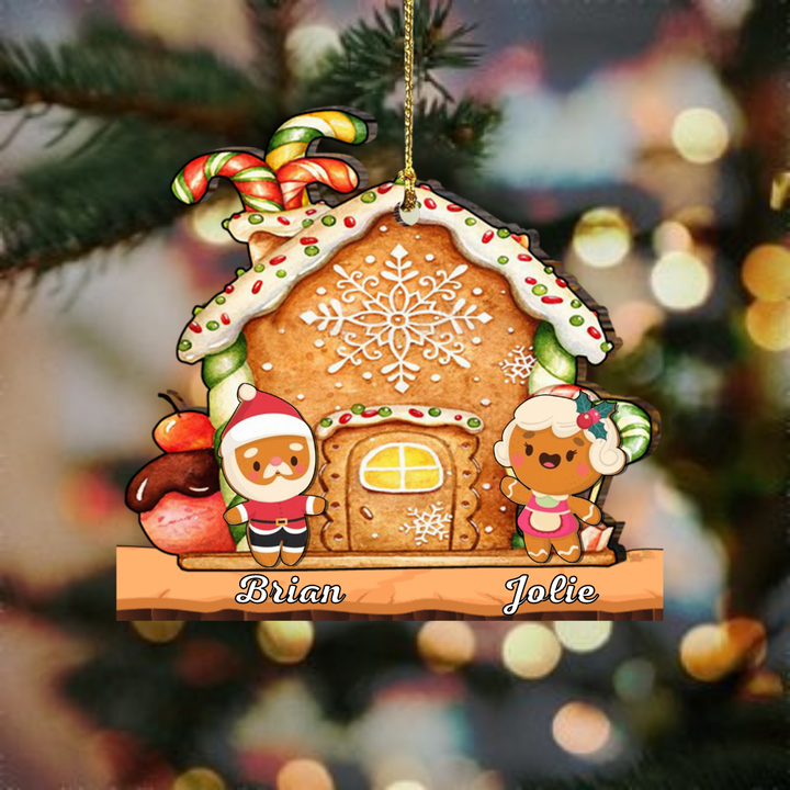 Family Christmas Personalized Wooden Custom Shape Ornament OR0372