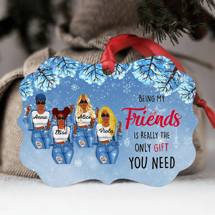 Being My Friend Is The Only Gift You Need Personalize Ornament OR0049