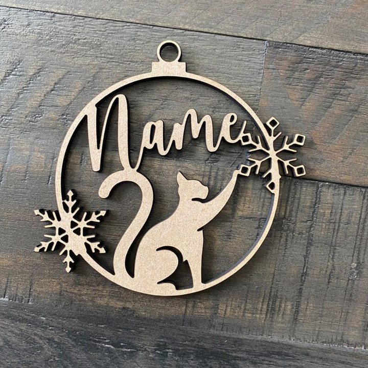 Personalized Cat Ornament! Your Cat's Name On A Custom Kitten Paw Or Christmas Ornament - Laser Cut The Perfect Gift For Cat Lovers