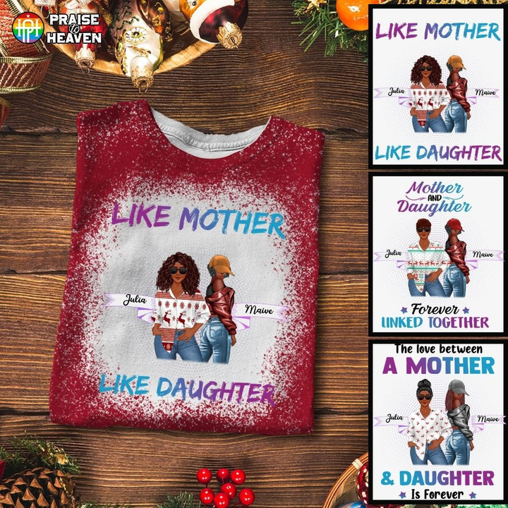 Mother Daughter Posing Linked Forever Bleached Shirt Sweatshirt Hoodie AP472