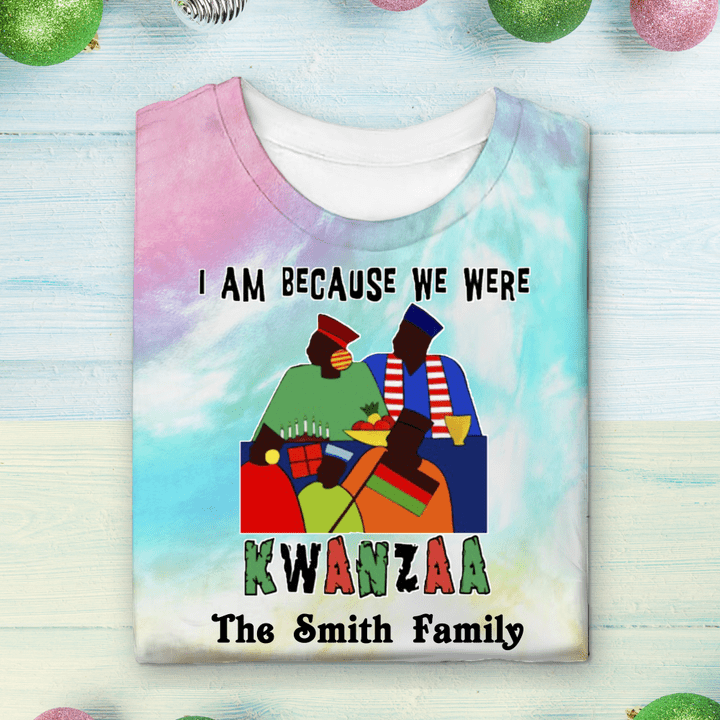 Happy Kwanzaa Personalized Tie Dye Shirt Sweatshirt Hoodie AP679