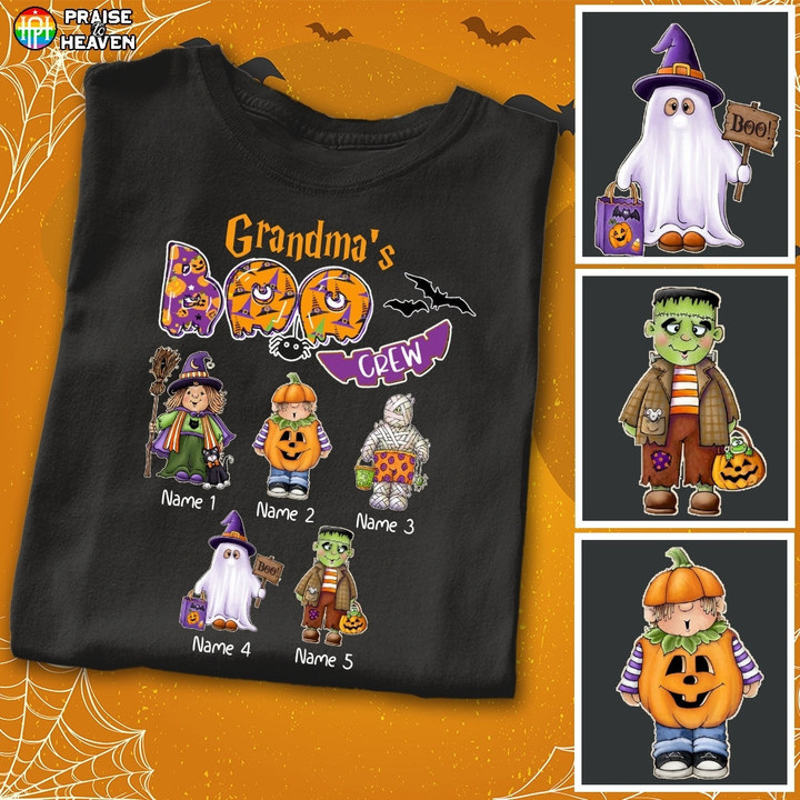 Fall Halloween Grandma Of Boo Crew Shirt Sweatshirt AP296