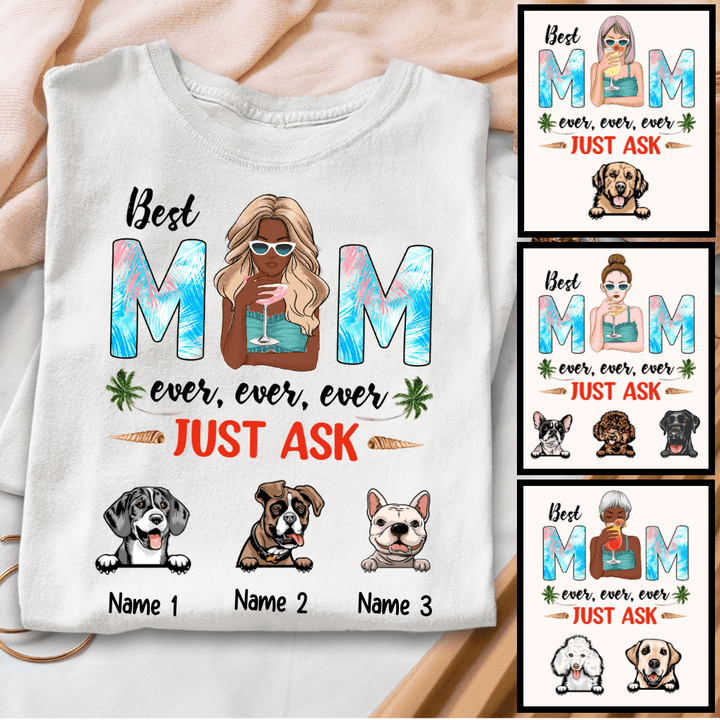 Apparel Personalized Dog Mom Beach Shirt Hoodie Light AP205
