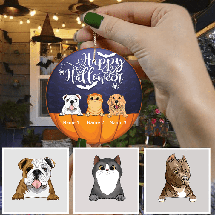 Happy Halloween Lick Or Treat Dogs/Cats Ornament OR0010