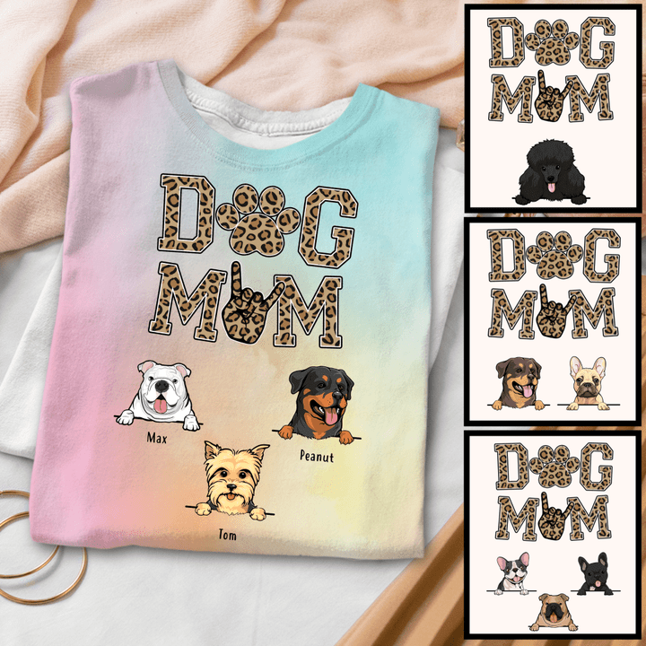Dog Mom, Leopard, Tie Dye Shirt Tanktop AP266