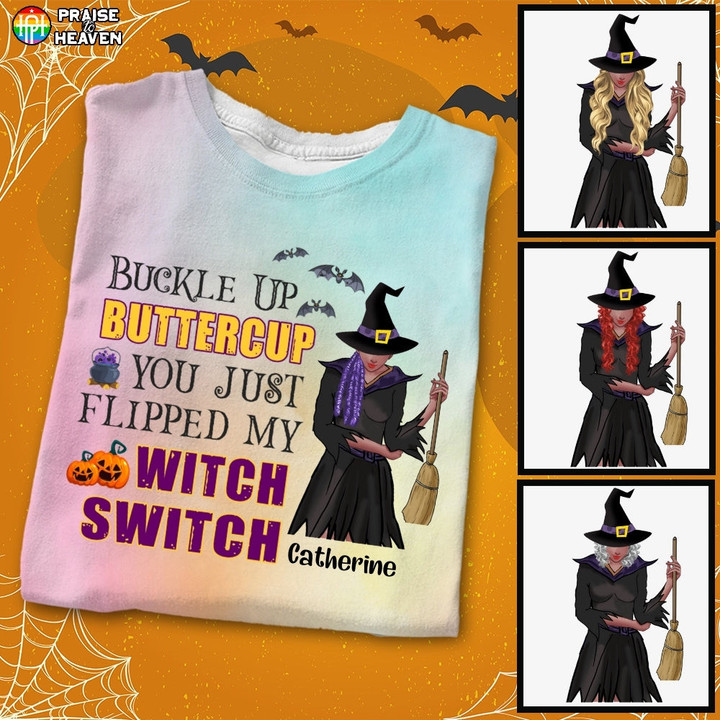 My Witch Switch Personalized Tie Dye Shirt Sweatshirt Hoodie AP282
