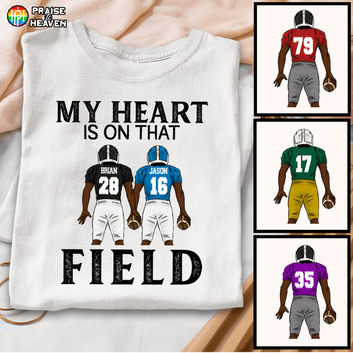 Football My Heart Is On That Field Shirt Sweatshirt Hoodie Light AP362