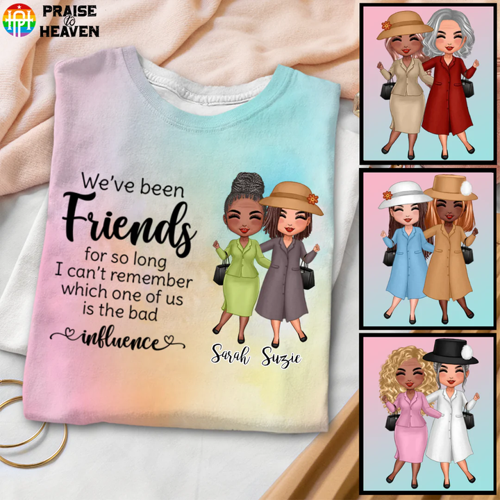 Old Doll Besties Friends Until We're Old Tie Dye Shirt Sweatshirt Hoodie AP874