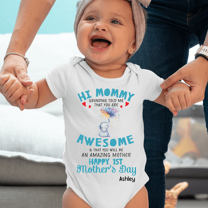 I Love You Mommy, Happy Mothers Day Baby Onesie And Young Shirt AP827