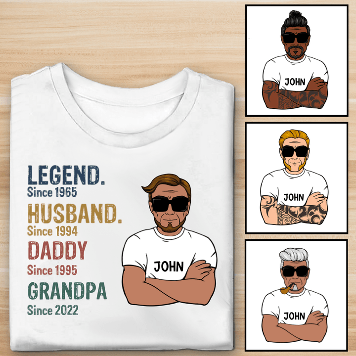 Father's Day Gift For Daddy Grandpa Personalized Shirt Sweatshirt Hoodie AP780