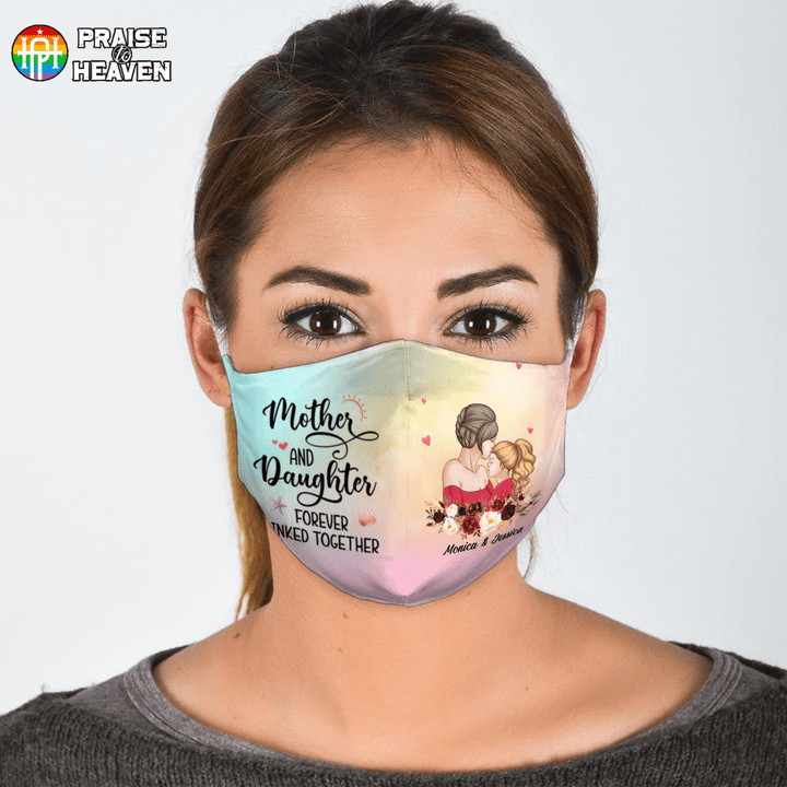 Mother Daughter Forever Link Together Personalized Facemask FM023