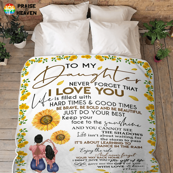 My Sunshire - To My Daughter Personalzed Fleece Blanket FBL097