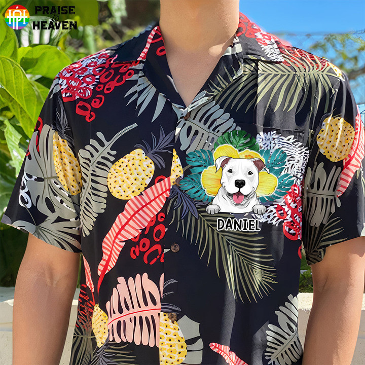 Super Soft Rayon Pineapples Aloha Personalized Hawaiian Shirt HIS017