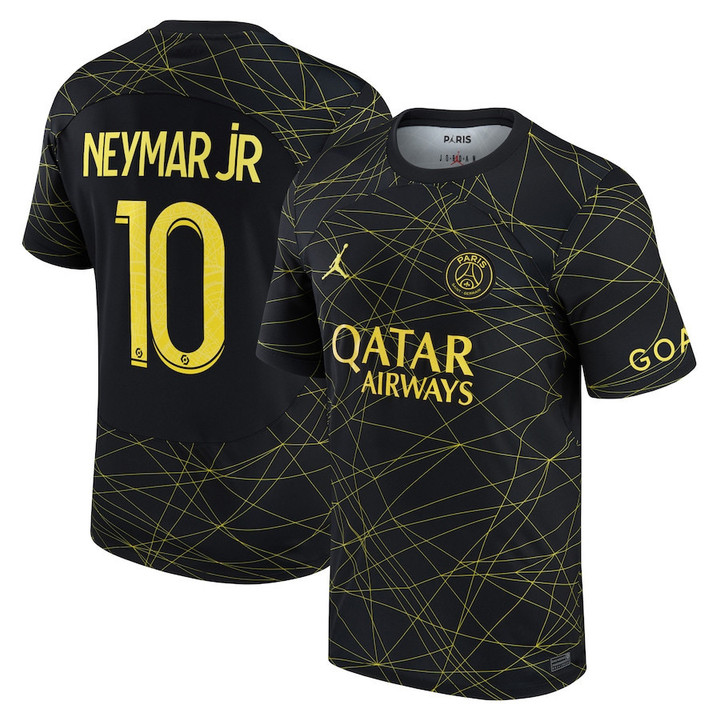 Neymar Jr. 10 Paris Saint-Germain Youth 2022/23 Fourth Breathe Stadium Player Jersey - Black