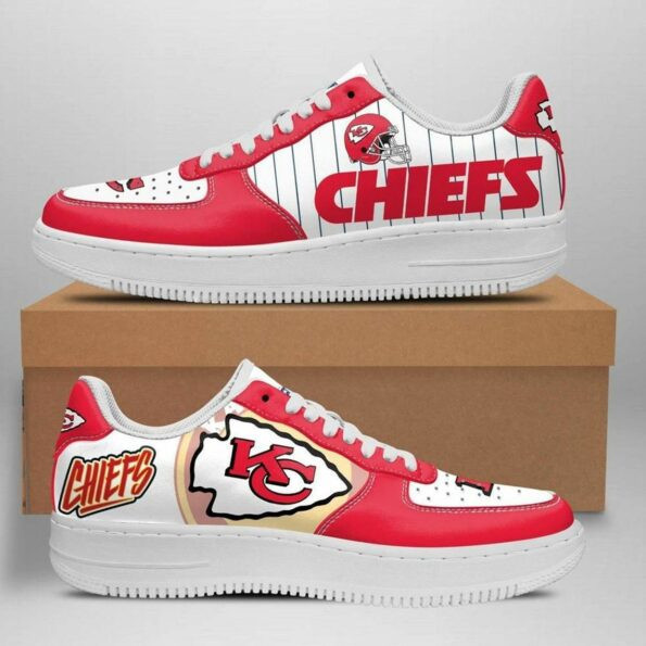 KC Chief Stripe Style Air Force 1 Shoes Sneaker