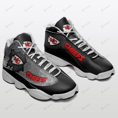 KC Chief Sport Air Jordan 13 Shoes Sneakers - Black/Gray