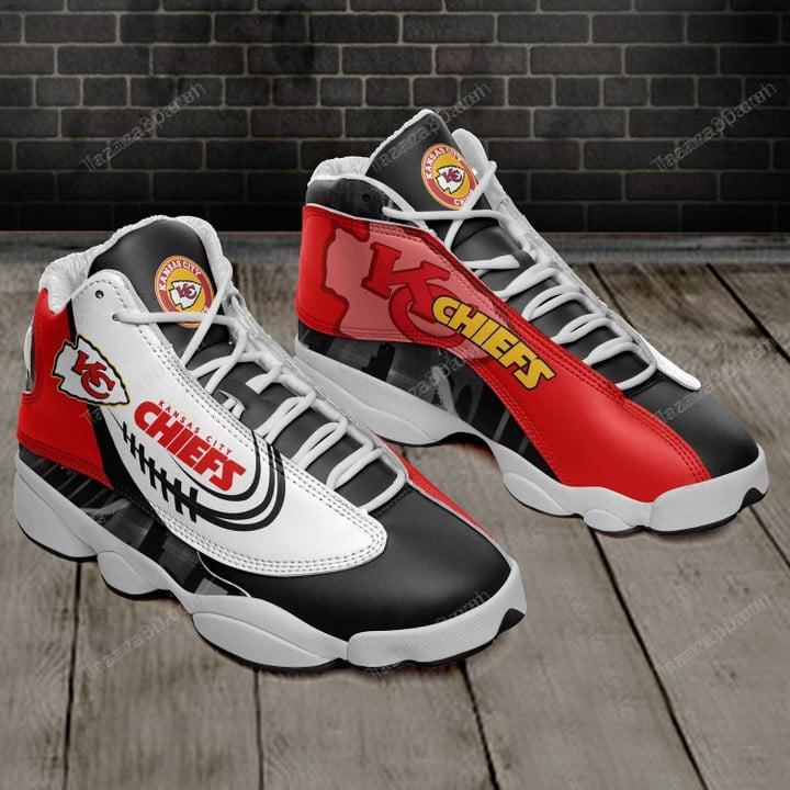 KC Chief Air Jordan 13 Shoes Sneakers - Black/Red/White
