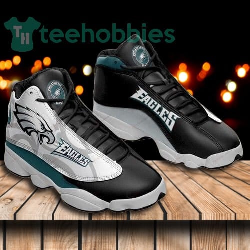 Phi. Eagle Logo White And Black Air Jordan 13 Shoes
