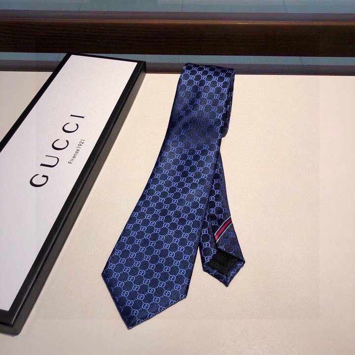 Gucci Bordeaux With Navy GG Silk Tie Cravatta