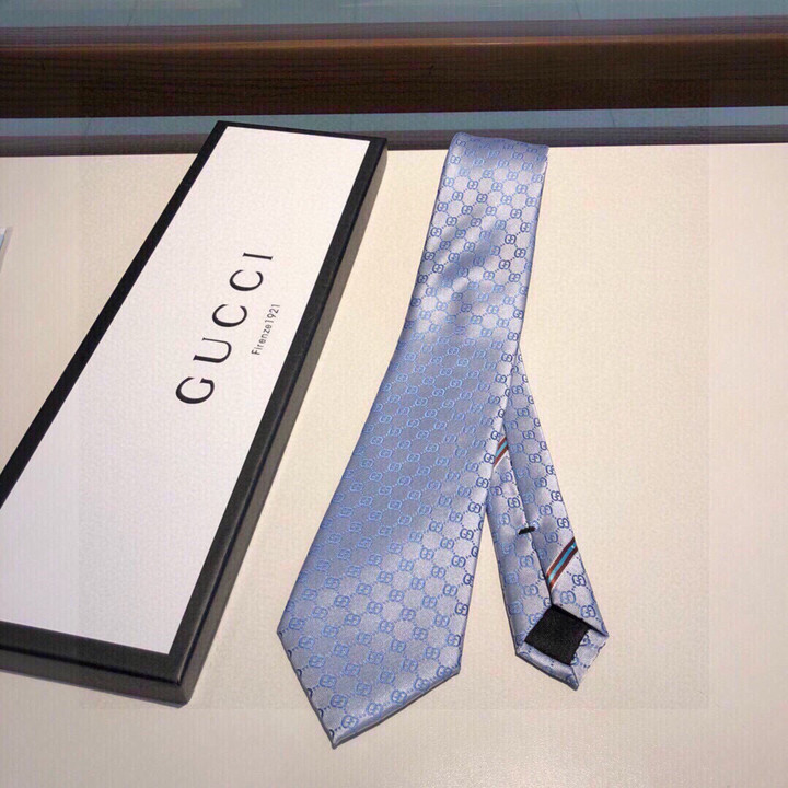 Gucci Bordeaux With Light Blue GG Silk Tie Cravatta